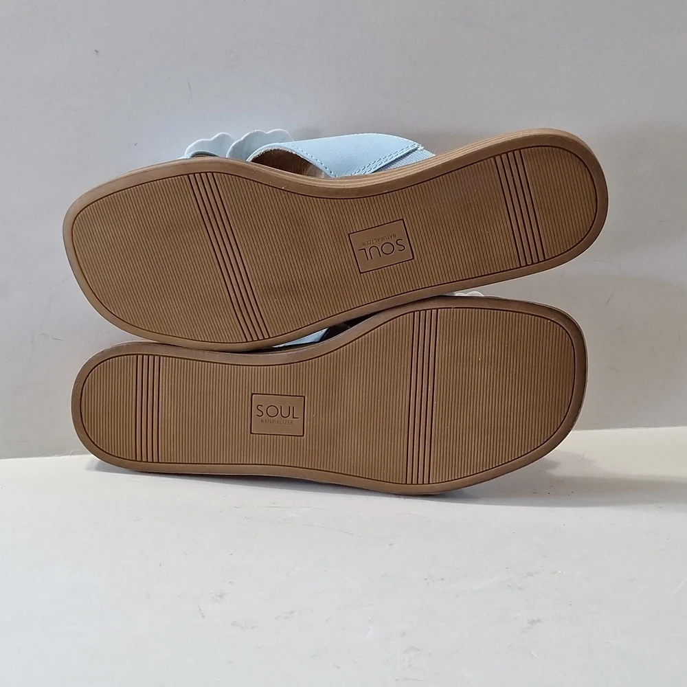 Soul Naturalizer NEW Light Blue Joyful Coquette Flower Comfort Sandals Size 7.5 - Picture 4 of 11